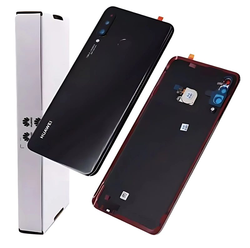 For Huawei P30 Lite - Replacement Battery Cover , Rear Panel With Camera Lens - Midnight Black - Service Pack - 02352RPV