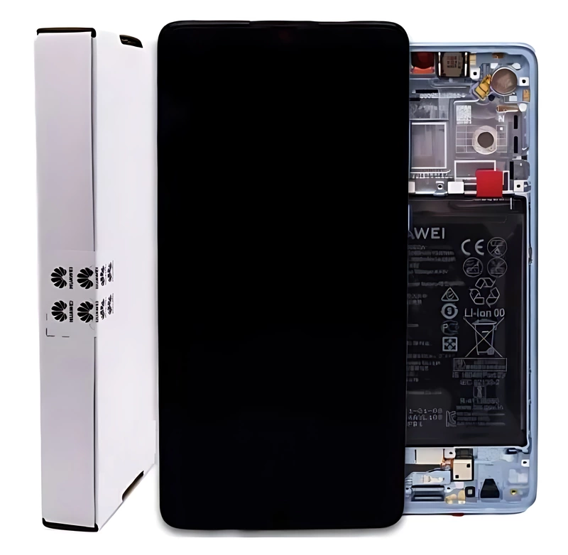 For Huawei P30 - Replacement OLED Touch Screen Assembly With Chassis & Battery - Breathing Crystal - Service Pack - 02354HMF