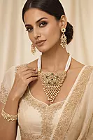 The Heritage Royal Meenakari & Pearl Statement Necklace Set
