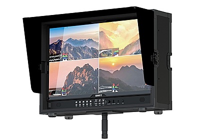 FM-U245HDR | 24" professional High-bright UHD Field Monitor with flight case and VESA-tripod adaptor and 4x12G-SDI 8K HDR Zero-Delay AI-Calibration