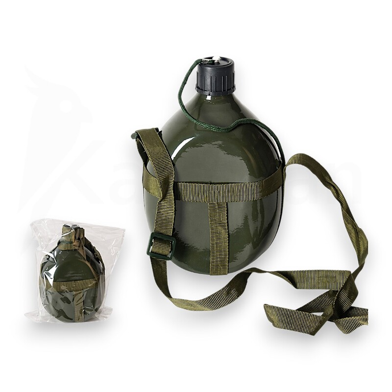 Cantimplora de Aluminio Estilo Militar – Botella para Líquido con Capacidad