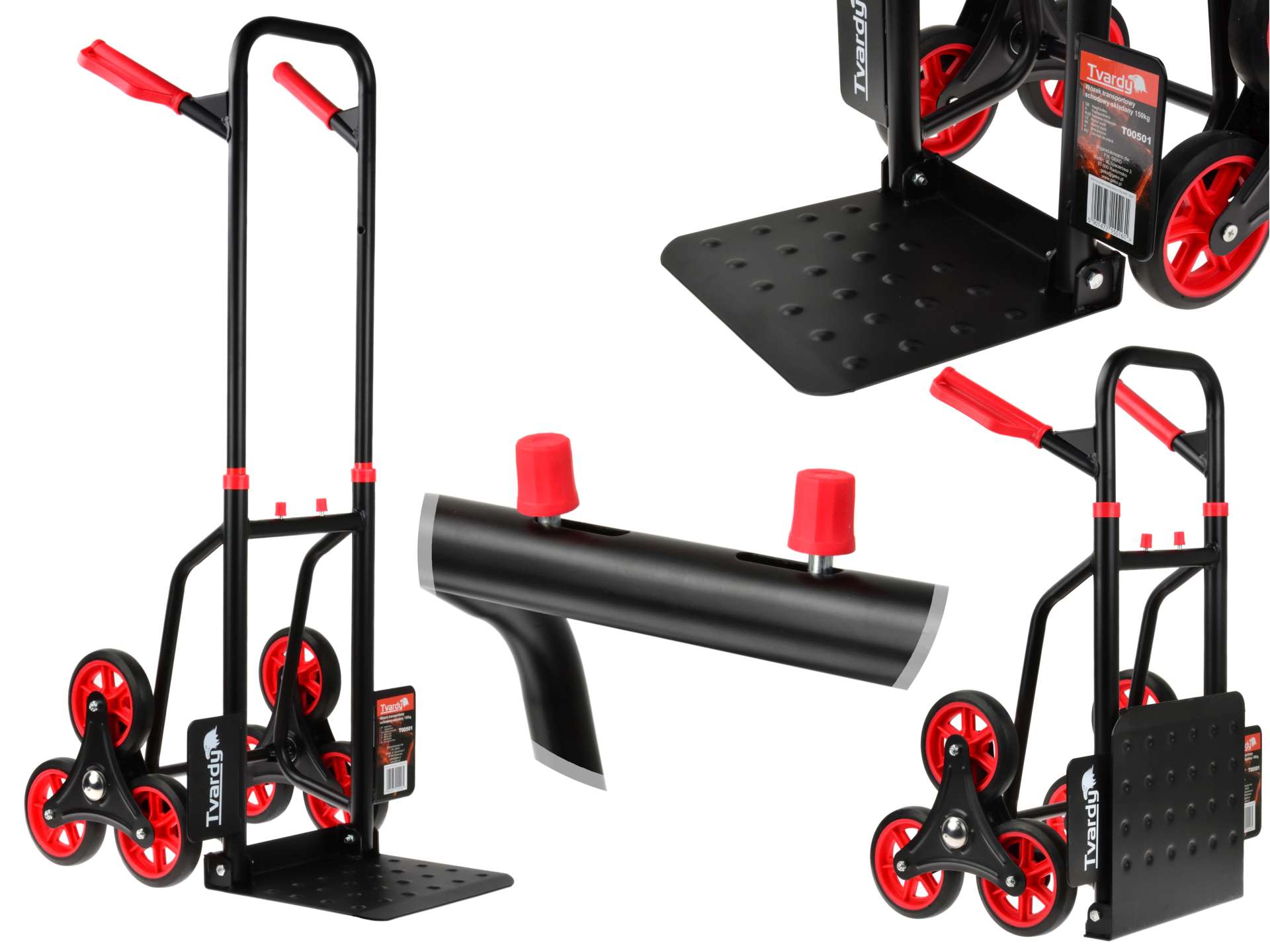 Heavy Duty Steel Foldable Blimb Stairs Trolley 150kg T00501 Heavy Duty Steel Foldable Blimb Stairs Trolley 150kg T00501