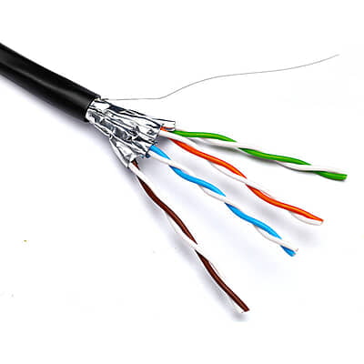 Excel Solid Cat6a U/FTP EXT Grade PE Cable 500M Black