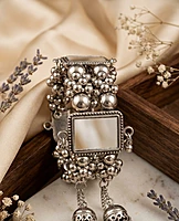 Boho Rectangular Mirror & Hanging Jhumka Kada