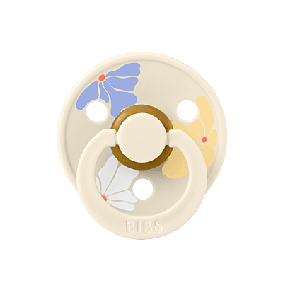 Bibs Pacifier Studio Colour 2 Pack Morning Bloom Latex Size 1 Ivory Mix