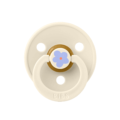 Bibs Pacifier Studio Colour 2 Pack Jasmine Latex Size 1 Ivory Mix