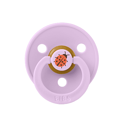BIBS Pacifier Studio Colour 2 PACK Ladybug  Latex size 2 Violet Sky Mix