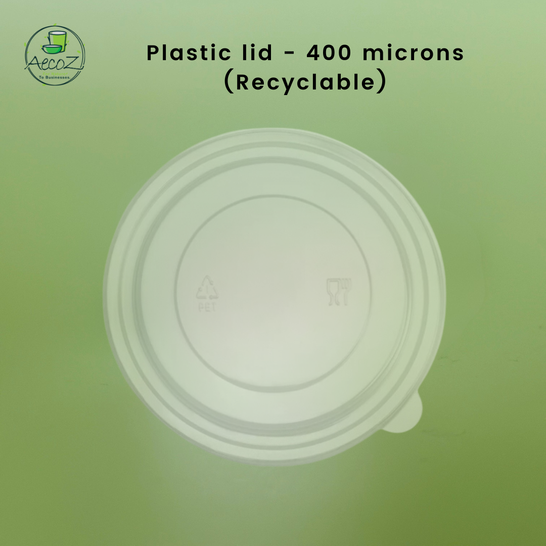 400 microns Plastic Lid for 26 - 35 oz Salad Bowls - Box