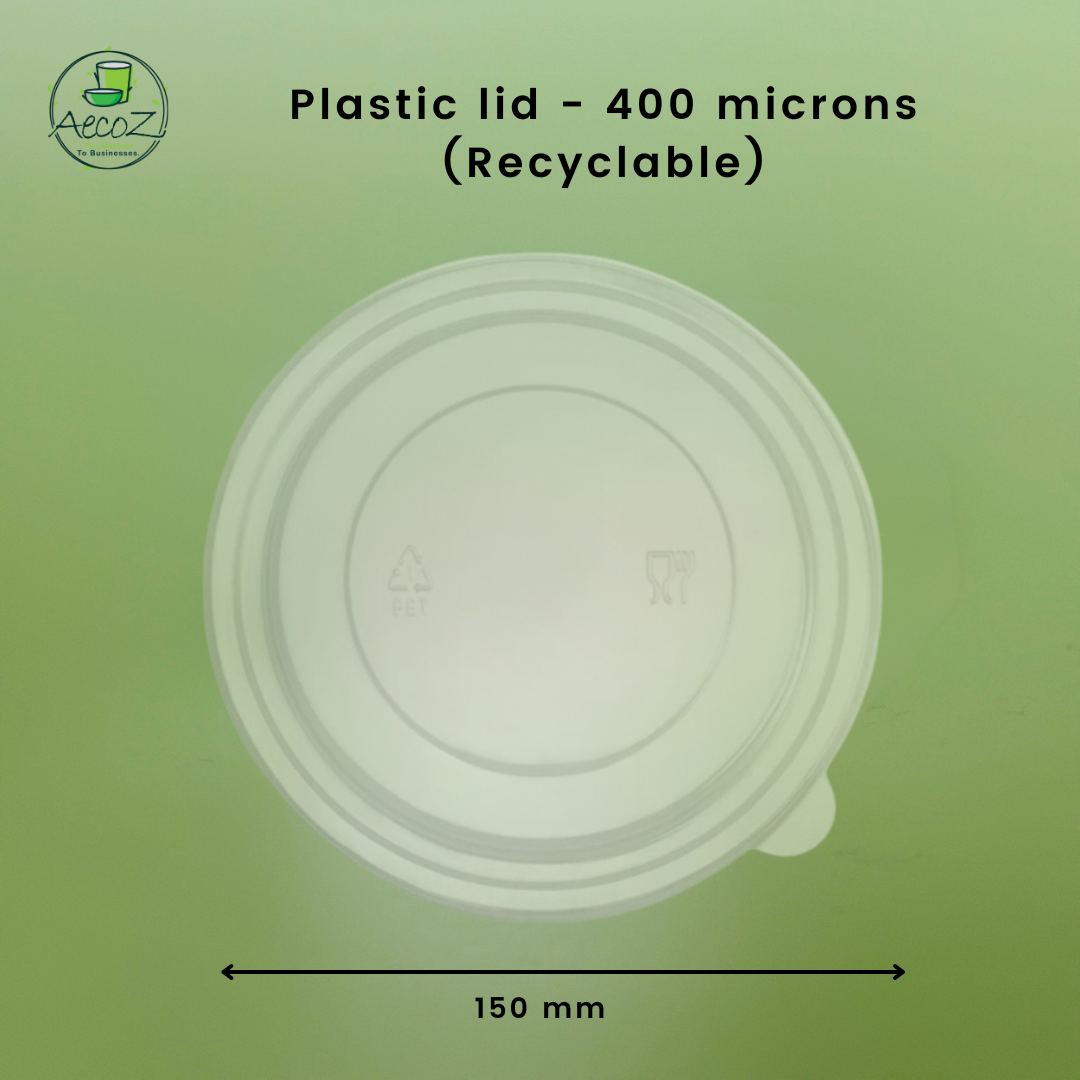 400 microns Plastic Lid for 26 - 35 oz Salad Bowls - Box