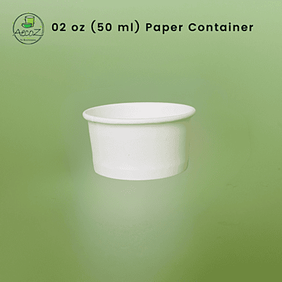 02 oz (50 ml) Paper Container Box - White