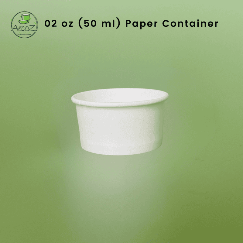 02 oz (50 ml) Paper Container Box - White