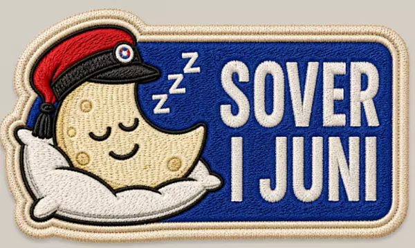 Brodert Merke Sover I Juni