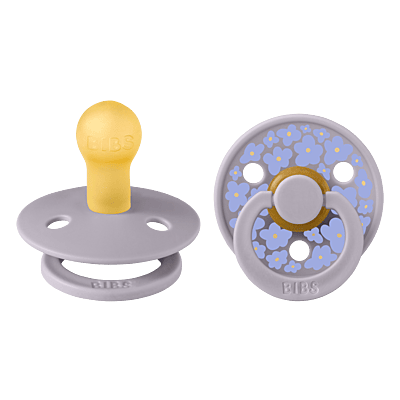 Bibs Pacifier Studio Colour 2 Pack Jasmine Latex Size 1 Fossil Grey Mix
