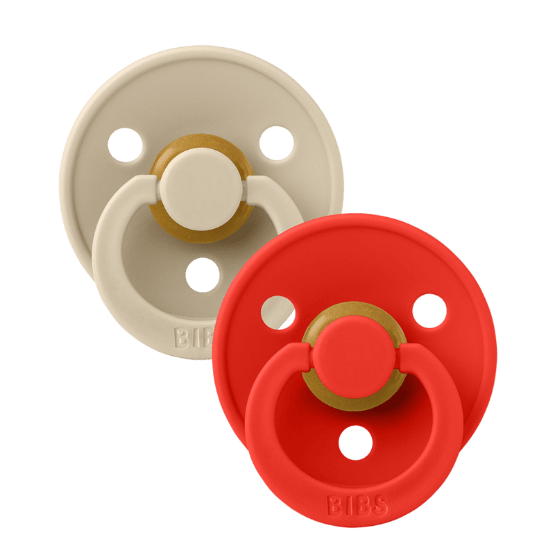 Bibs Colour 2 Pack Latex Size 2 Vanilla/ Candy Apple