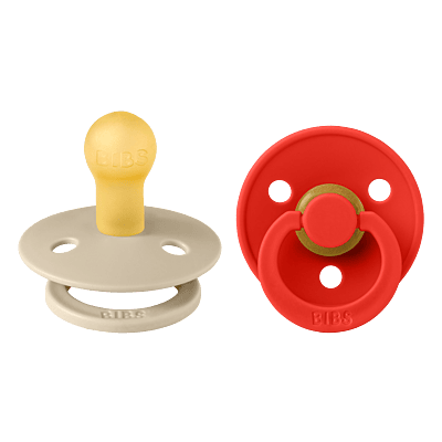 Bibs Colour 2 Pack Latex Size 1 Vanilla/ Candy Apple