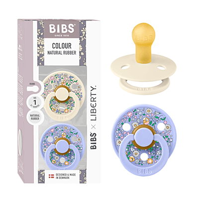 Bibs x Liberty 2 Pack Colour Chloe Meadow Latex Size 1 Ivory Mix