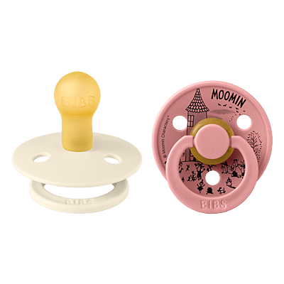 BIBS x Moomin Pacifier Colour Little My2 PACK Latex Size 1 Ivory / Dusty Pink