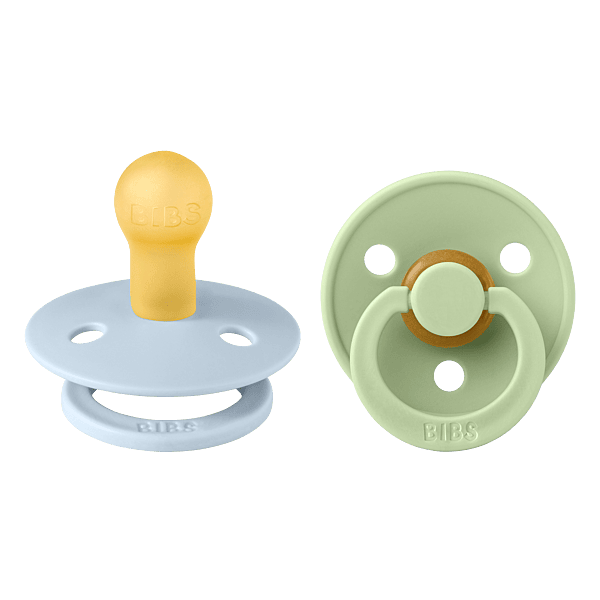 Bibs Colour Latex Baby Blue and Pistachio - Size 1