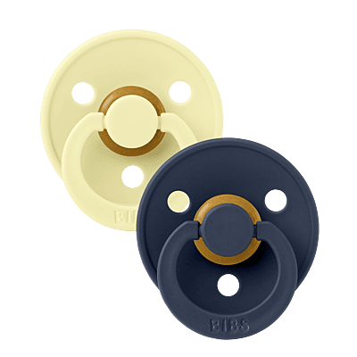 BIBS Pacifier Colour 2 PACK Latex Size 1 Luna / Deep space