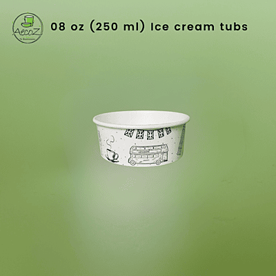 08 oz (250 ml) Paper Container - Printed Box