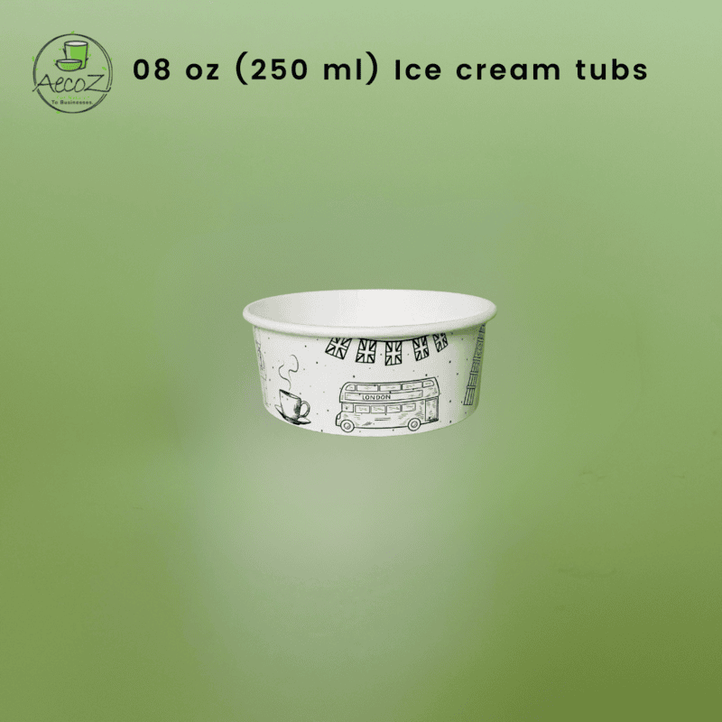 08 oz (250 ml) Paper Container - Printed Box