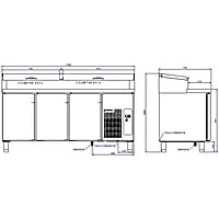 Mesas refrigeradas MPGE2-180-I HC GN1/4