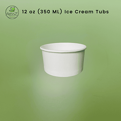 12 oz (350 ML) Paper Container Box - White