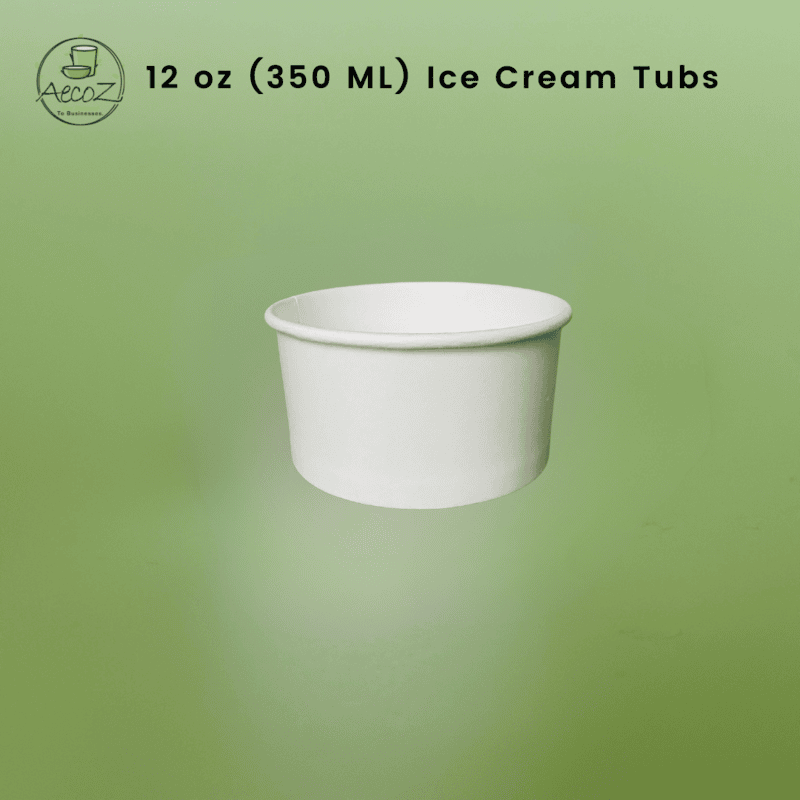 12 oz (350 ML) Paper Container Box - White