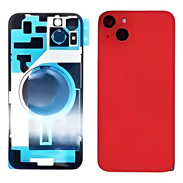 Apple iPhone 14 Plus - Replacement Back , Rear Glass With Camera Lens & Brackets - No Logo - Red