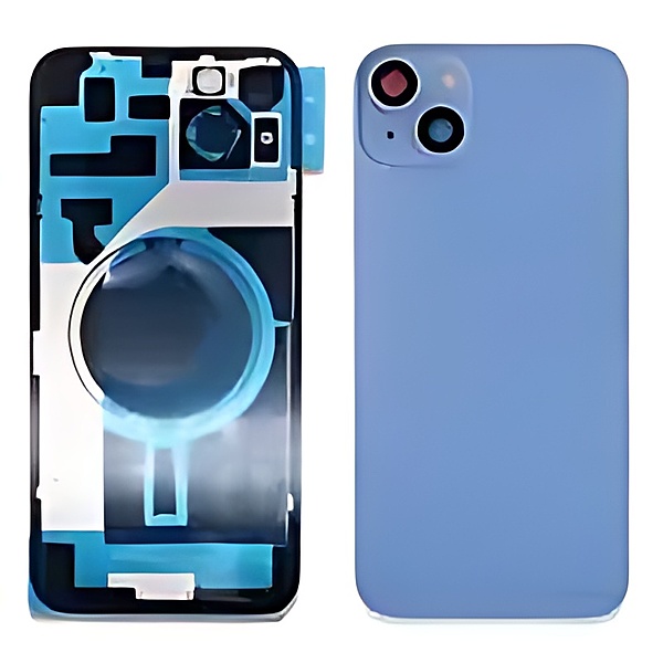 Apple iPhone 14 Plus - Replacement Back , Rear Glass With Camera Lens & Brackets - No Logo - Blue