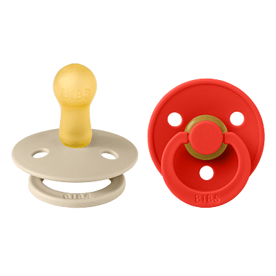 Bibs Colour 2 Pack Latex Size 2 Vanilla/ Candy Apple