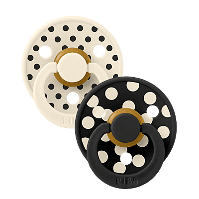 Bibs Studio Colour 2pack Polka Latex S1 Ivory/Black Bibs Studio Colour 2pack Polka Latex S1 Ivory/Black