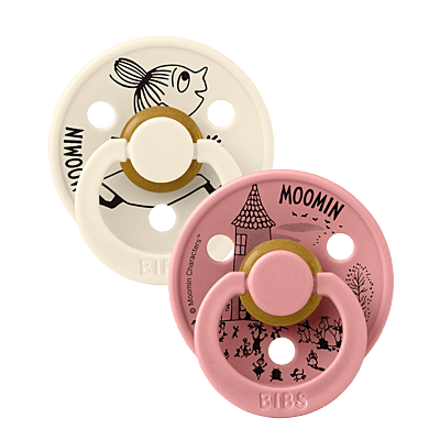 BIBS x Moomin Pacifier Colour Little My2 PACK Latex Size 1 Ivory / Dusty Pink