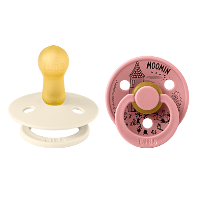 BIBS x Moomin Pacifier Colour Little My2 PACK Latex Size 2 Ivory / Dusty Pink