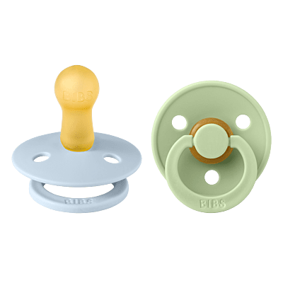 Bibs Colour Latex Baby Blue and Pistachio - Size 2