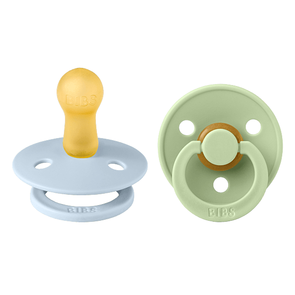 Bibs Colour Latex Baby Blue and Pistachio - Size 2