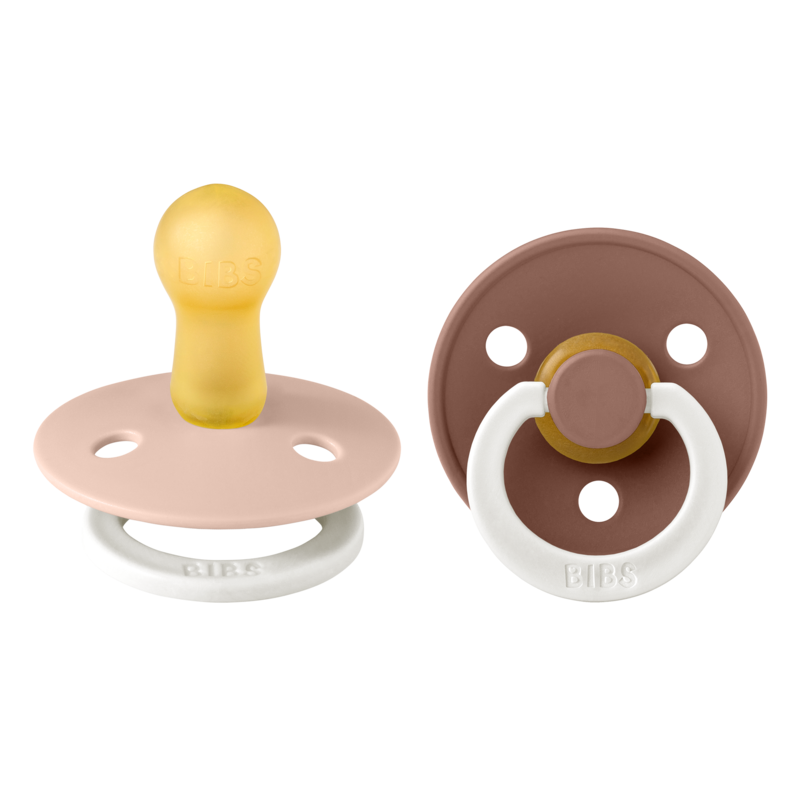 BIBS Colour 2 PACK Latex Size 2 Glow Woodchuck / Blush glow