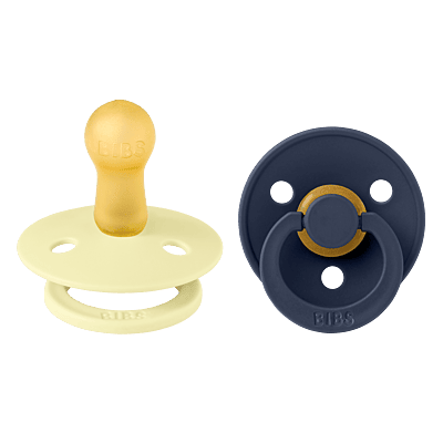 BIBS Pacifier Colour 2 PACK Latex Size 2Luna / Deep space