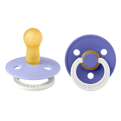 Bibs Colour 2 Pack Latex Hush Glow/ Grape Glow-Size 2