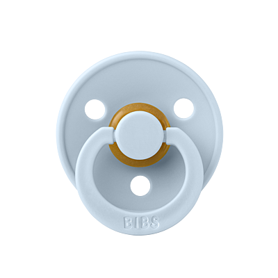 BIBS Pacifier Colour Latex Size 2 Symmetrical Baby Blue