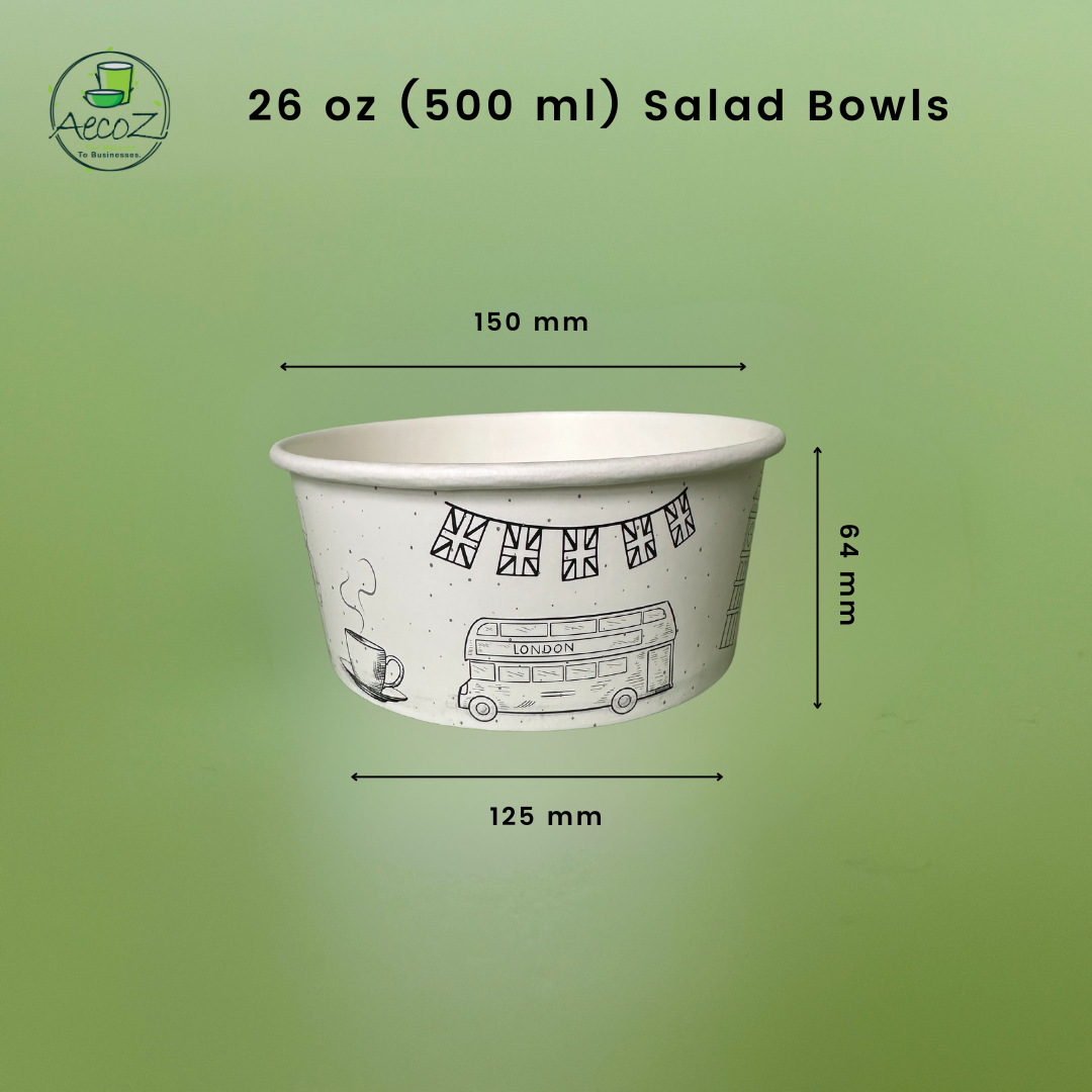 26 oz (750 ml) Printed salad container - Box