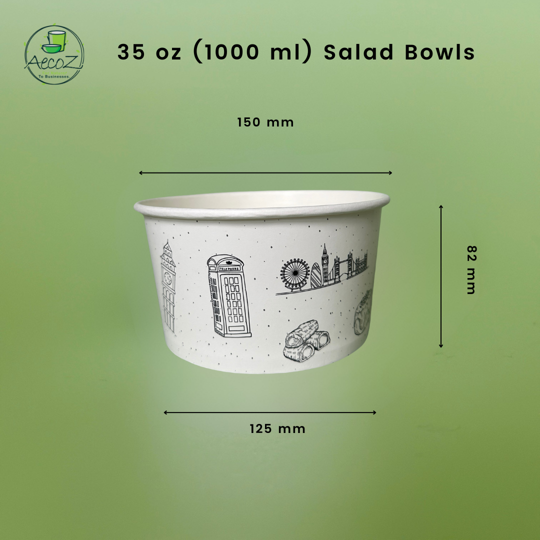 35 oz(1000 ml) Printed salad container - Box