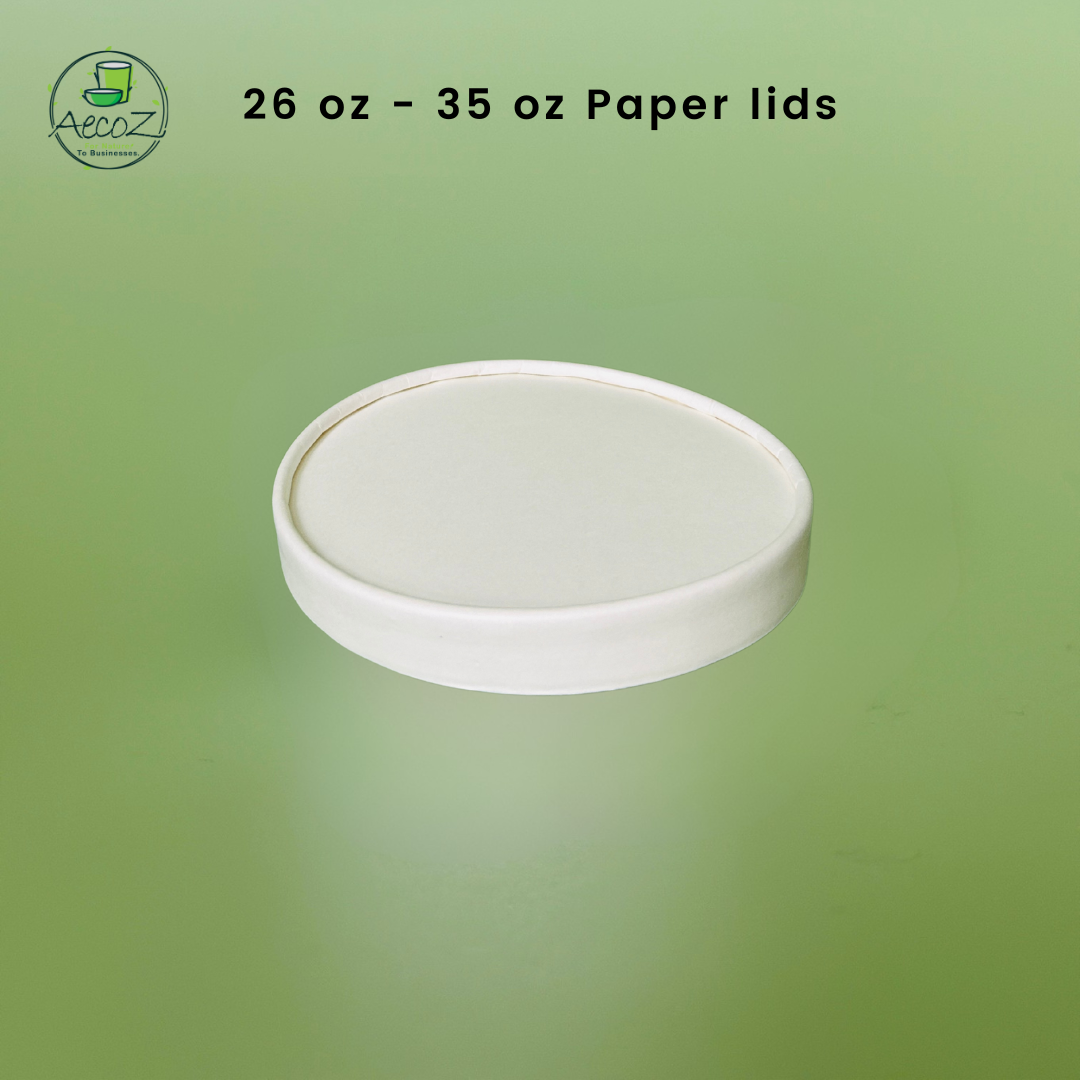 Paper lid for 26 - 35 oz Salad Bowls - Box