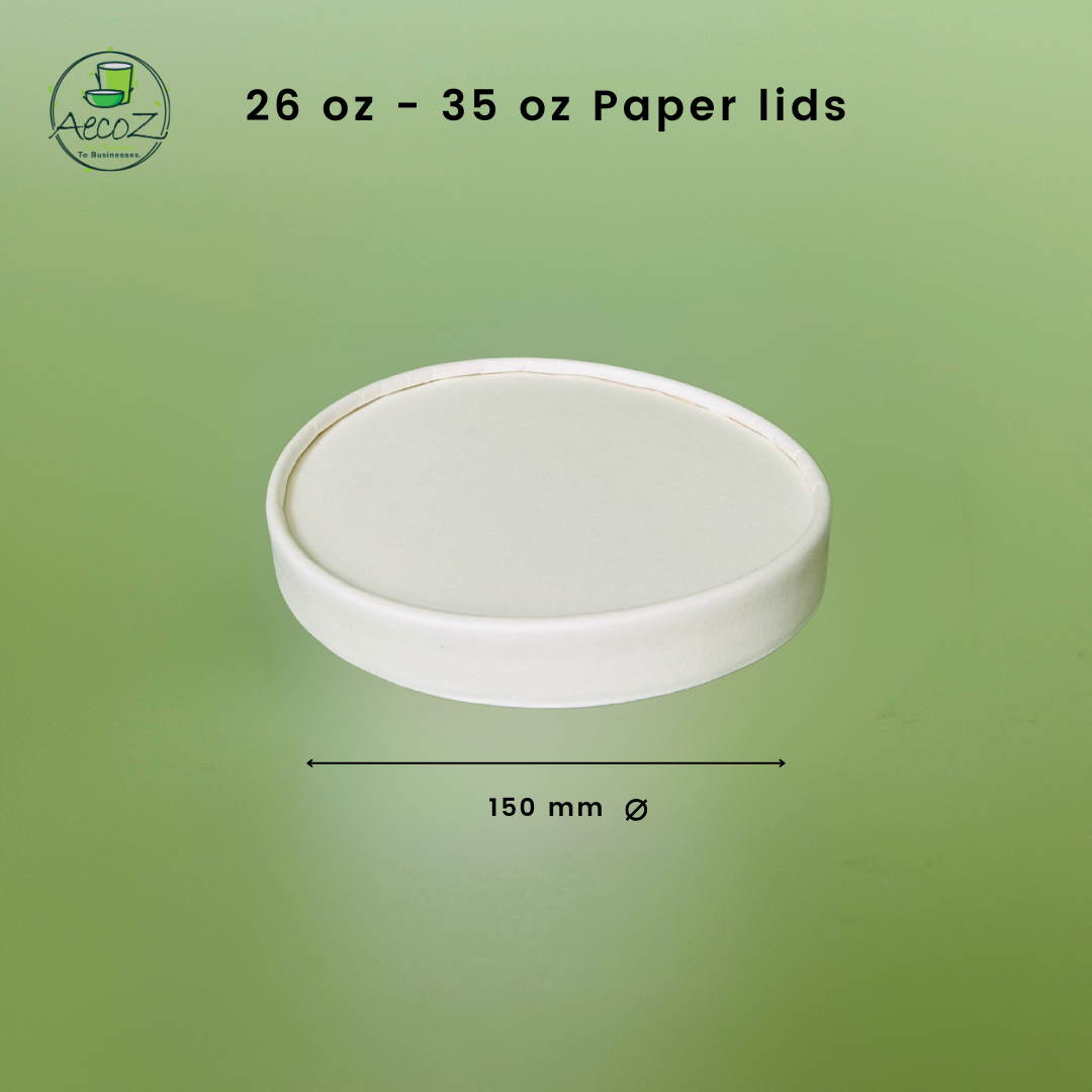 Paper lid for 26 - 35 oz Salad Bowls - Box