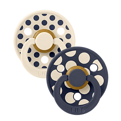 Bibs Studio Colour 2pack Polka Mix Latex S3 Ivory/Deep space