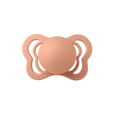 BIBS Pacifier Couture 2 PACK Latex Size 1 Peach/Woodchuck