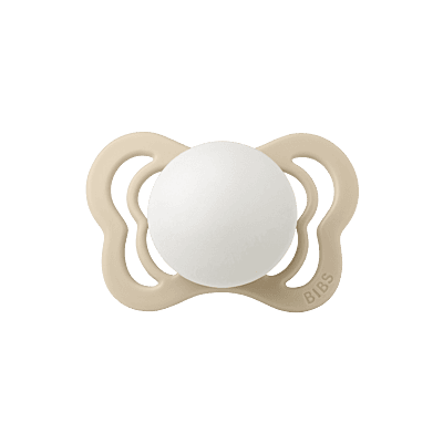 BIBS Pacifier Couture Latex Size 1 Vanilla GLOW
