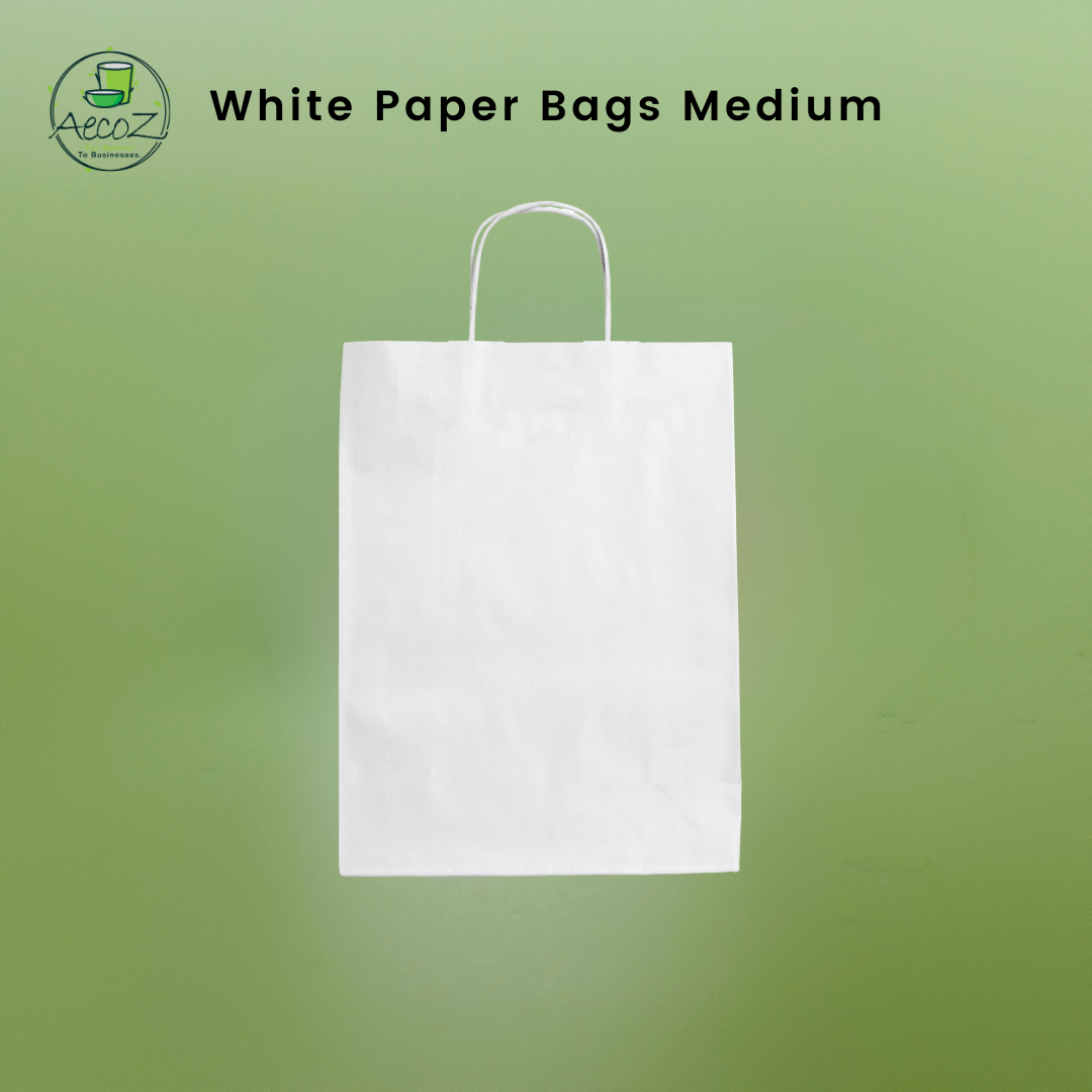 White Paper Bags Medium - Box