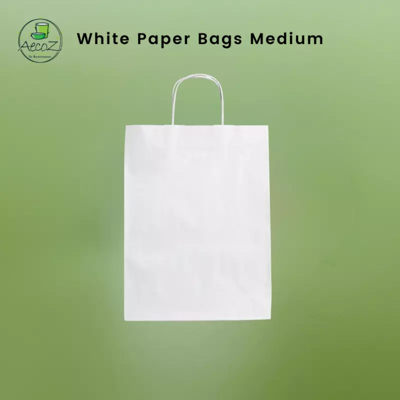 White Paper Bags Medium - Box