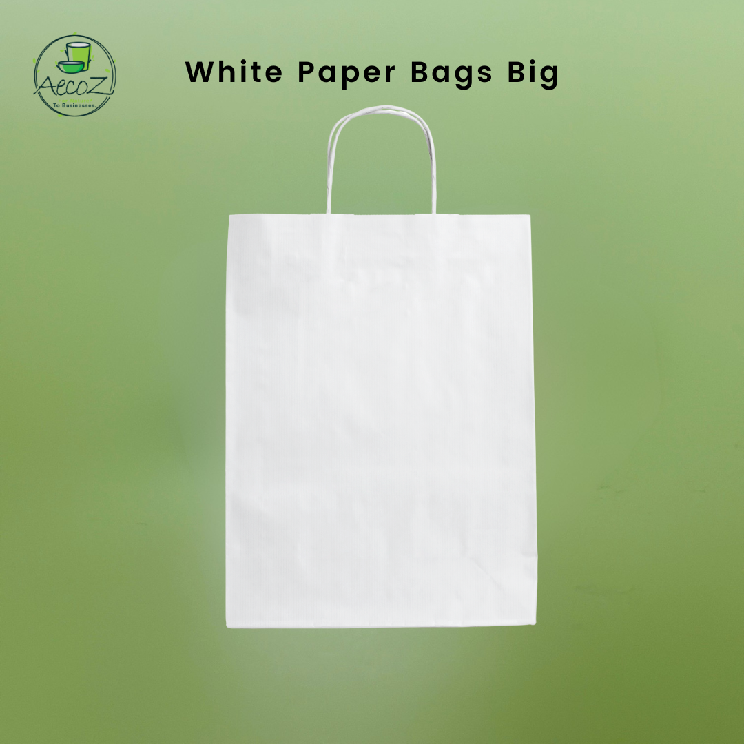 White Paper Bags Big - Box